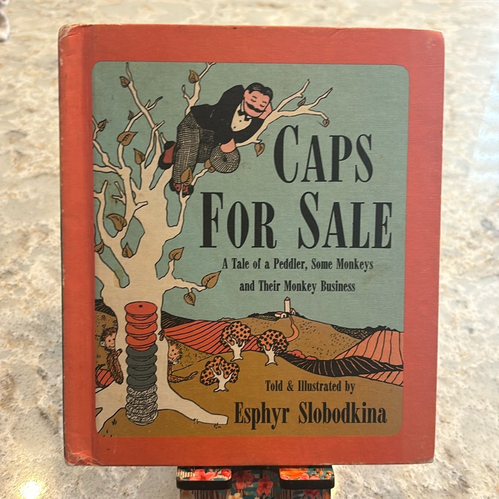 Vintage children’s book Caps For Sale by Esphyr Slobodkina copyright 1968